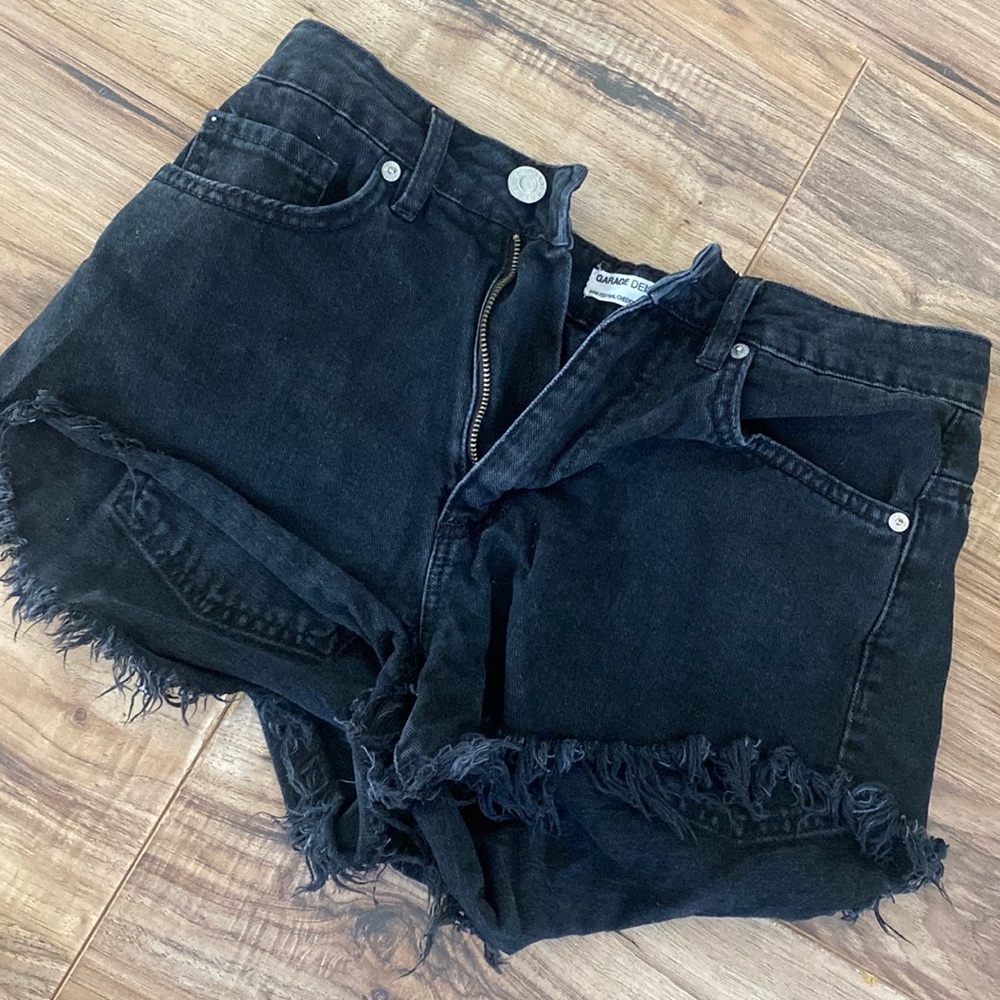 Black demin shorts